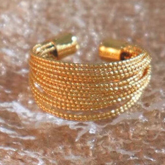 Gold Multi Circle Ring - Picture 1 of 3